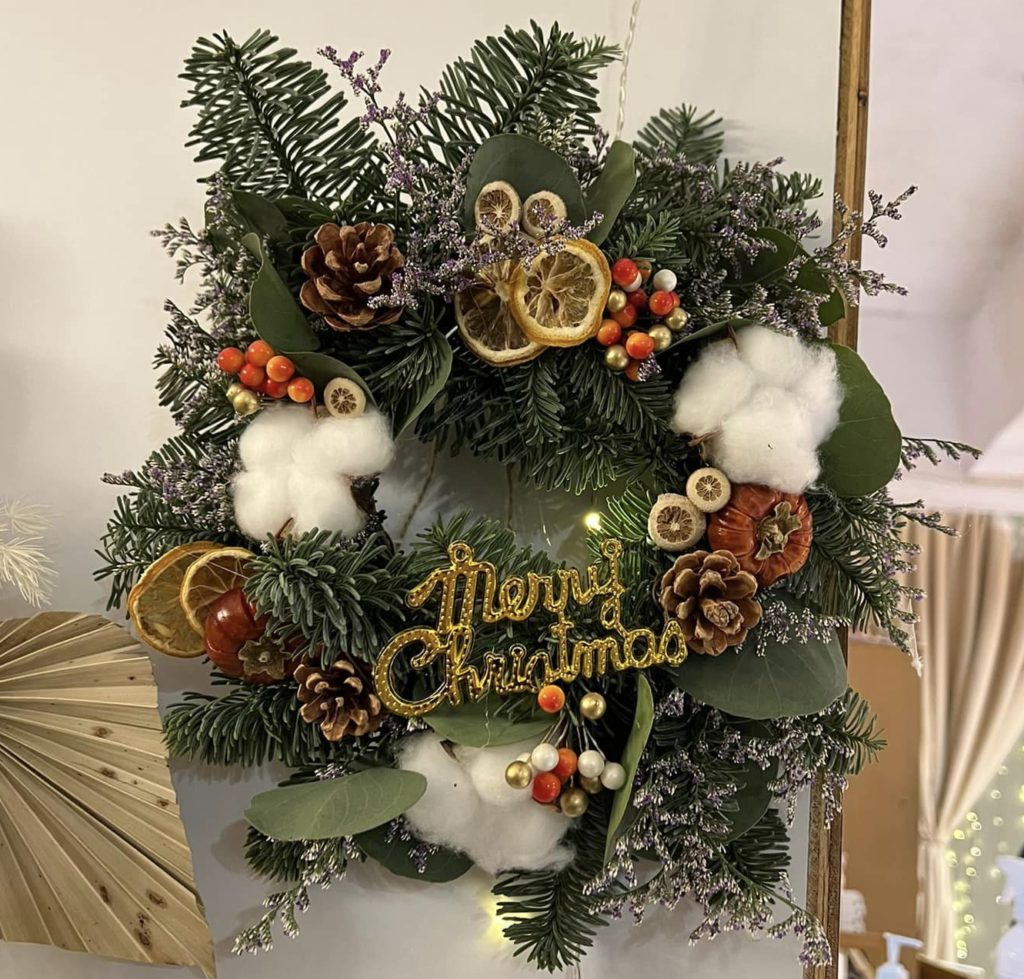 新鮮聖誕花圈 Xmas Wreath